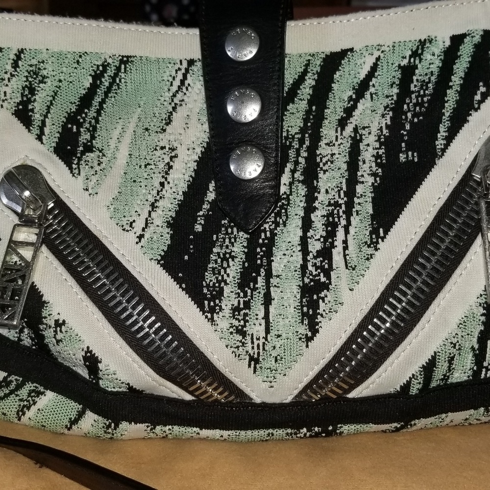 Authentic Kenzo Black/White/Green Handbag